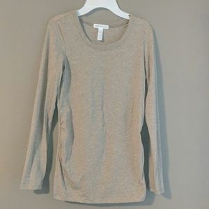 Ambience Maternity long sleeve tan Top